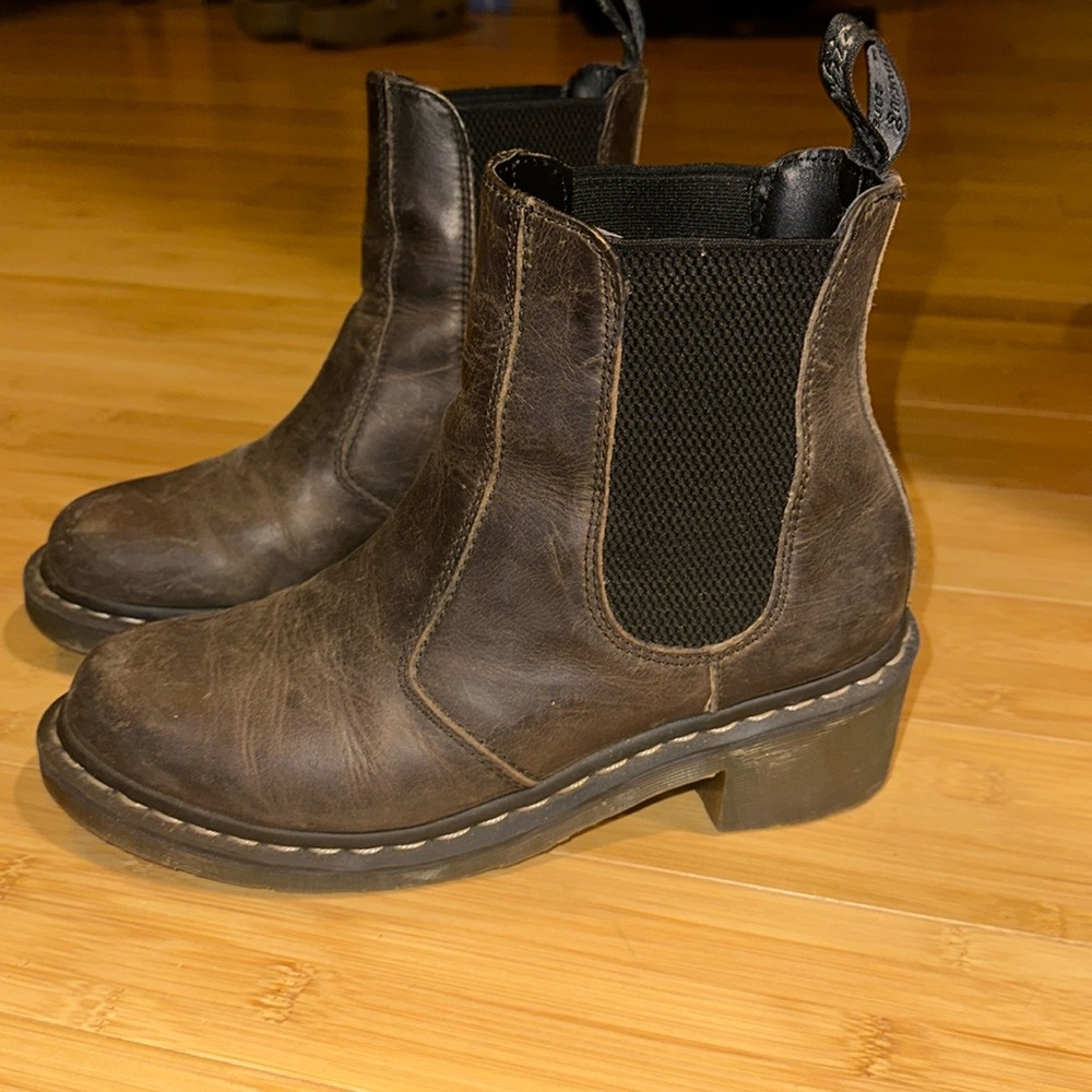 Dr Martens slip on women’s heeled boot size 9 us